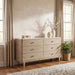 Lucaire 6-drawer Dresser Cabinet Sandstone