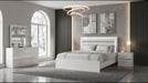 Viana 4-Piece Touch-Control LED Eastern King Bedroom Set White High Gloss