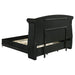 Barzini Upholstered Eastern King Wingback Bed Black