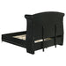 Barzini Upholstered Queen Wingback Bed Black