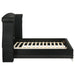 Barzini Upholstered Queen Wingback Bed Black
