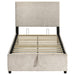 Reeves Upholstered Twin Lift-Top Storage Platform Bed Beige