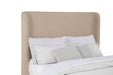 Nala Queen Fabric Upholstered Platform Bed Tan