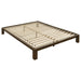 Gislen Queen Easy Assembly Wood Platform Bed Walnut