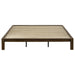Gislen Eastern King Easy Assembly Wood Platform Bed Walnut