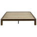 Gislen Queen Easy Assembly Wood Platform Bed Walnut