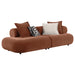 Byrne 105-inch Velvet Modular Bumper Sectional Sofa Rust
