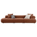 Byrne 143-inch Velvet Modular Bumper Sectional Sofa Rust