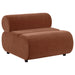 Byrne Velvet Upholstered Armless Chair Rust
