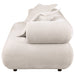 Eskola 3-seat Chenille Sofa with Rounded Shelter Arms Ivory