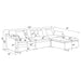 Hobson 4-piece Upholstered Modular Sectional Sofa Charcoal