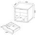 Ingram Square End Table with Drawer and Open Shelf Latte
