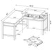 Hogan 1-drawer Lift Top L-shape Computer Writing Desk Mango