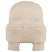 Lacombe Faux Fur Accent Chair Latte