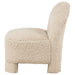 Lacombe Faux Fur Accent Chair Latte