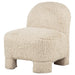 Lacombe Faux Fur Accent Chair Latte
