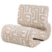 Eimer Geometric Jacquard Accent Chair Camel