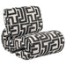 Eimer Geometric Jacquard Accent Chair Black