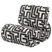 Eimer Geometric Jacquard Accent Chair Black