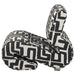 Eimer Geometric Jacquard Accent Chair Black