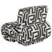 Eimer Geometric Jacquard Accent Chair Black