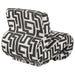 Eimer Geometric Jacquard Accent Chair Black