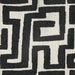 Eimer Geometric Jacquard Accent Chair Black
