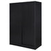 Noble 2-door Bedroom Wardrobe Storage Cabinet Armoire Black