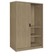 Noble 2-door Bedroom Wardrobe Storage Cabinet Armoire Latte
