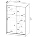 Noble 2-door Bedroom Wardrobe Storage Cabinet Armoire Latte