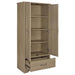Arvida 2-door Bedroom Wardrobe Storage Cabinet Armoire Latte