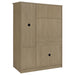 Canova 3-door Bedroom Wardrobe Storage Cabinet Armoire Latte