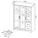 Canova 3-door Bedroom Wardrobe Storage Cabinet Armoire Latte