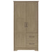 Cassara 2-door Bedroom Wardrobe Storage Cabinet Armoire Latte