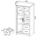 Cassara 2-door Bedroom Wardrobe Storage Cabinet Armoire Latte