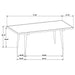 Fabra 7-piece 79-inch Rectangular Dining Set Honey Wheat