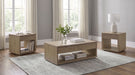 Ingram 3-Piece Coffee and End Table Set with Storage Latte