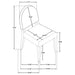 Lucaire Curved High Back Upholstered Dining Chair Cream (Set of 2)