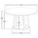 Lucaire 54-inch Round Cultured Marble Dining Table Sandstone
