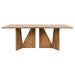 Sosa Solid Mango Wood Dining Table with Angular Base Light Brown