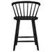 Jeffries 2-Piece Curved Spindle-Back Counter Chair Set Black