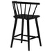 Jeffries 2-Piece Curved Spindle-Back Counter Chair Set Black