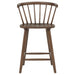 Jeffries 2-Piece Curved Spindle-Back Counter Chair Set Walnut