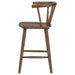 Jeffries 2-Piece Curved Spindle-Back Counter Chair Set Walnut