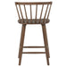 Jeffries 2-Piece Curved Spindle-Back Counter Chair Set Walnut
