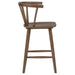 Jeffries 2-Piece Curved Spindle-Back Counter Chair Set Walnut