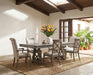 Cresswell 7-piece 104-inch Extension Dining Set Weathered Taupe