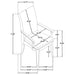 Cresswell Upholstered Dining Arm Chair Tan (Set of 2)