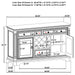 Cresswell 2-door 3-drawer Wine Storage Buffet Weathered Taupe