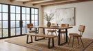 Selwyn 80-inch Live Edge Solid Wood Dining Table Light Sheesham